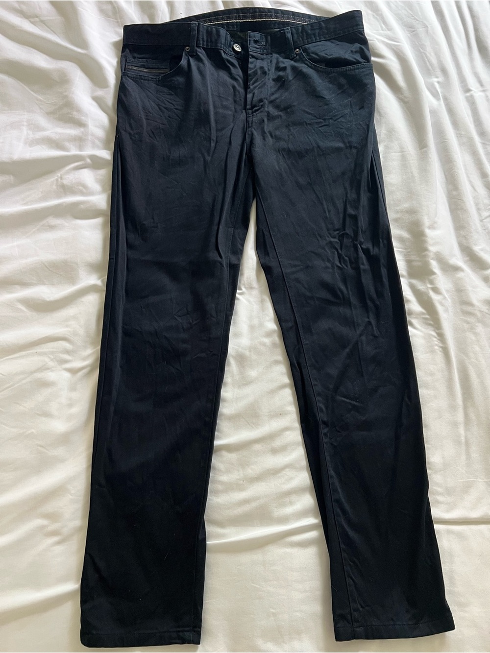 Zara Men's Blue Navy Slim Stretch Chinos Size 12